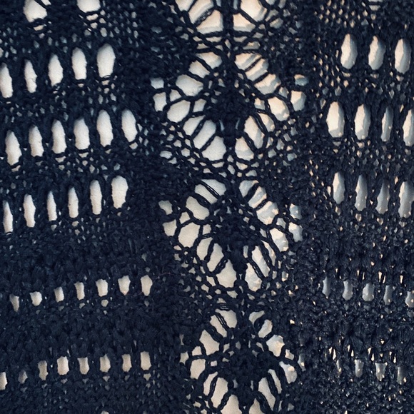 Knit Kimono | Cardigan Sweater Vest | Knit Kimono | Black | Tassels | Small - Picture 3 of 6